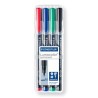 1399-ESTUCHE 4 MARCADORES LUMOCOLOR PERMANENTE PUNTA MEDIA 1MM. SURTIDOS STAEDTLER 317 WP4