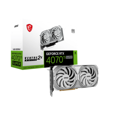 MSI GeForce RTX 4070 Ti SUPER 16G VENTUS 2X WHITE OC NVIDIA 16 GB GDDR6X