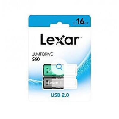 LEXAR 2X16GB PACK JUMPDRIVE S60 USB20 FLASH DRIVE