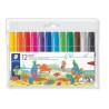1403-ESTUCHE 12 ROTULADORES ESCOLARES NORIS CLUB TRAZO 3MM. SURTIDOS STAEDTLER 340 WP12