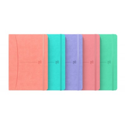 CUADERNO SIGNATURE A5 TAPA EXTRADURA 80H RAYADO HORIZONTAL COLORES SURTIDOS PASTEL OXFORD 400154941