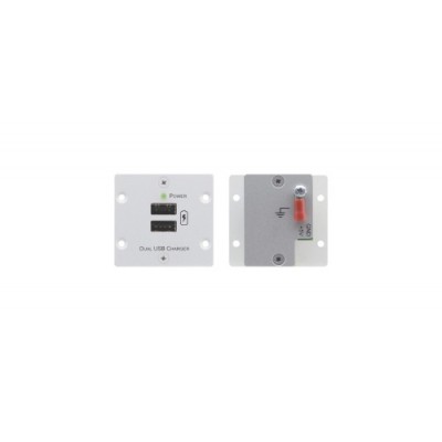 Kramer Electronics W 2UCB placa de pared y cubierta de interruptor Negro