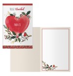 14095-PACK 6 TARJETAS DE FELICITACION NAVIDAD - TAMANO 11,5 X 17 CM - MODELO CORAZON DOHE 70019