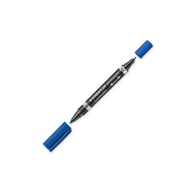 1411-MARCADOR DUO LUMOCOLOR PERMANENTE PUNTAS 0,6/1MM. 1MM. AZUL STAEDTLER 348-3 1411-MARCADOR DUO LUMOCOLOR PERMANENTE PUNTAS 0,6/1MM. 1MM. AZUL STAEDTLER 348-3