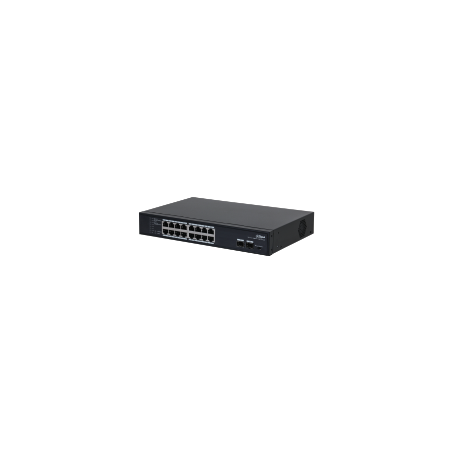14142-(DH-PFS3218-16GT-135) DAHUA SWITCH L2 POE 16 PUERTOS + 2 GIGABIT SFP