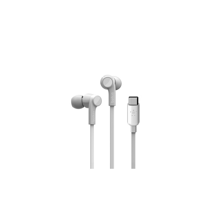 14192-Belkin ROCKSTAR Auriculares Alambrico Dentro de oido Llamadas/Musica USB Tipo C Blanco 14192-Belkin ROCKSTAR Auriculares Alambrico Dentro de oido Llamadas/Musica USB Tipo C Blanco