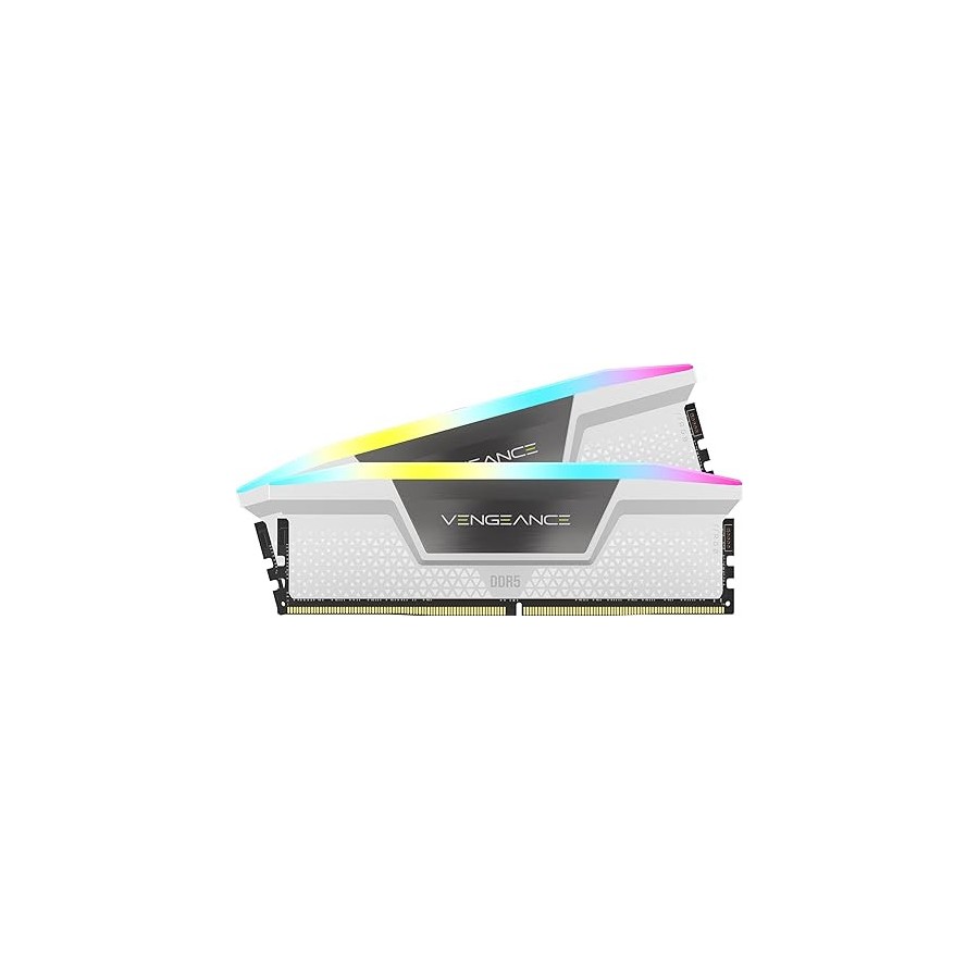 14213-MEMORIA CORSAIR DDR5 64GB 2X32GB PC5600 VENGEANCE RGB BLANCA CMH64GX5M2B5600C40W
