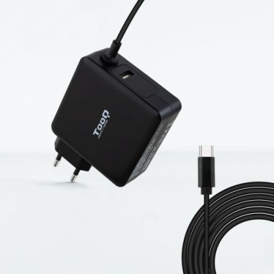 TOOQ CARGADOR PORTaTIL USB C PD30 90W NEGRO