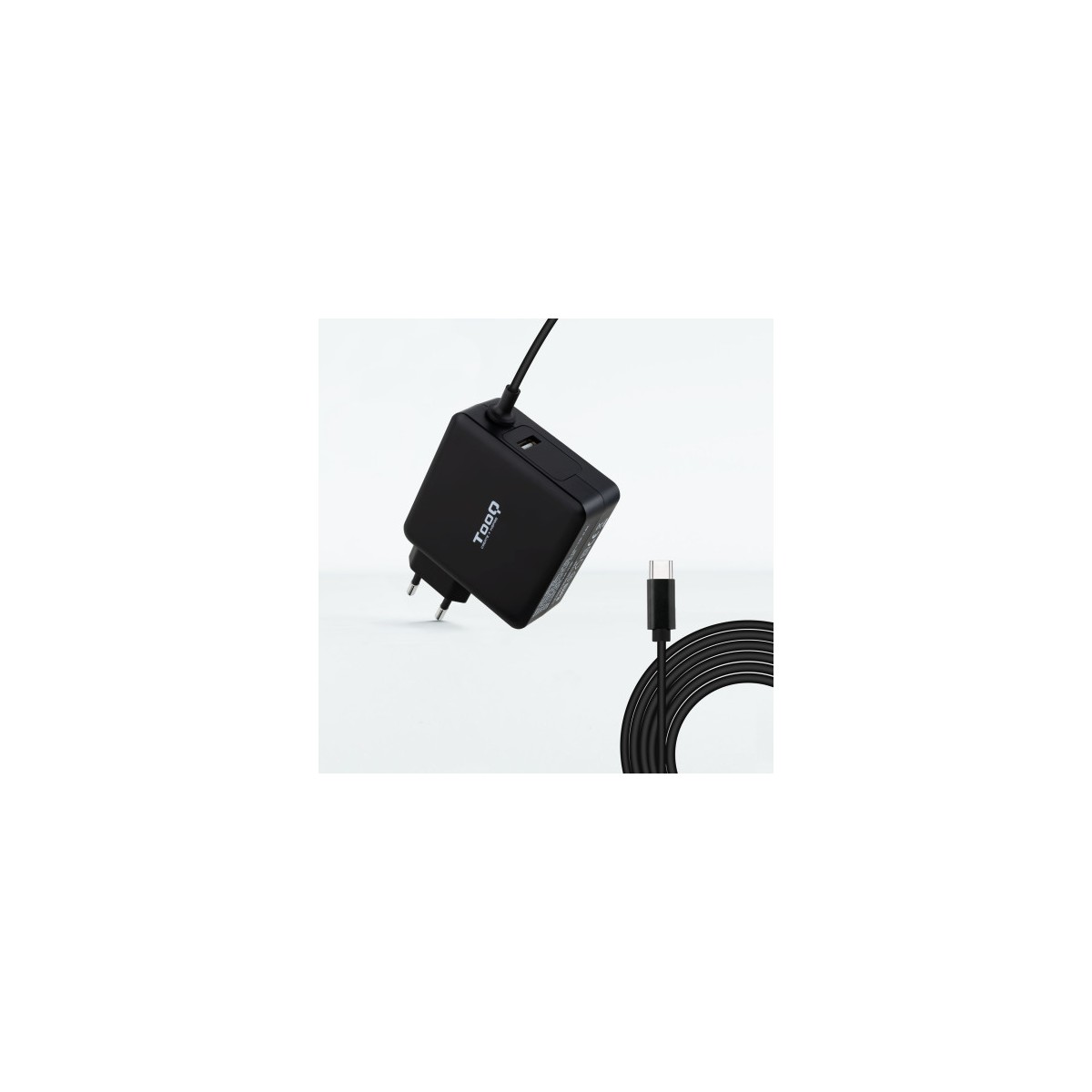 TOOQ CARGADOR PORTaTIL USB C PD30 90W NEGRO