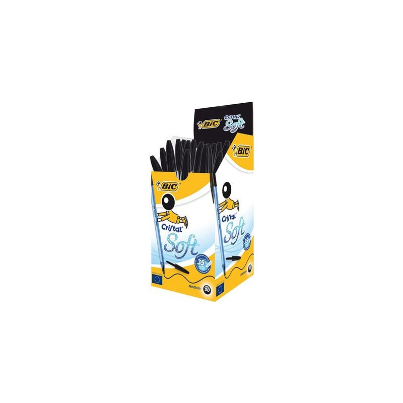 1436-BOLIGRAFO CRISTAL SOFT TRAZO 0,5 MM. COLOR NEGRO BIC 951433 1436-BOLIGRAFO CRISTAL SOFT TRAZO 0,5 MM. COLOR NEGRO BIC 951433