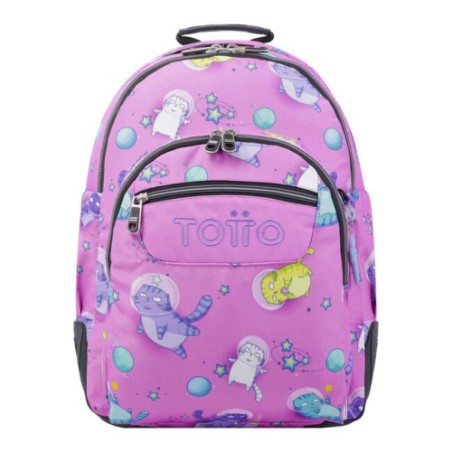 14604-MOCHILA ESCOLAR GATOS ASTRONAUTAS TOTTO MA04ECO029-2310N-9I9