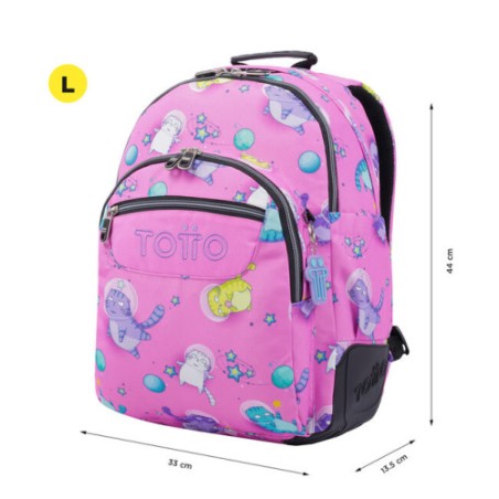 14605-MOCHILA ESCOLAR GATOS ASTRONAUTAS TOTTO MA04ECO029-2310N-9I9