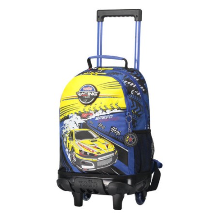 14631-MOCHILA ESCOLAR CON RUEDAS MEDIANA DE CARRERAS DE COCHES TOTTO MJ03VLC005-2310-6J7M