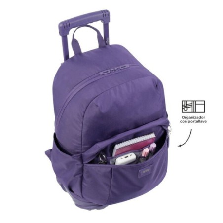 14642-MOCHILA ESCOLAR CON RUEDAS COLOR AZUL MARINO - TRIK TOTTO MA03TKI003-23100-Z1V