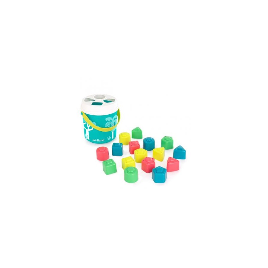 14657-CUBO & FORMAS ENCAJABLE COLOR TURQUESA MINILAND 5005097341 14657-CUBO & FORMAS ENCAJABLE COLOR TURQUESA MINILAND 5005097341