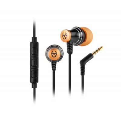 Krom Kinear Auriculares Alambrico Dentro de oido Juego Negro Naranja