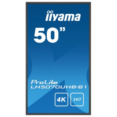 iiyama LH5070UHB B1 pantalla de senalizacion Pantalla plana para senalizacion digital 1257 cm 495 VA 700 cd m 4K Ultra HD Negro