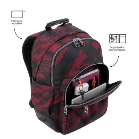 14899-MOCHILA ESCOLAR TIZA ROJA - CRAYOLES TOTTO MA04ECO029-2310N-5C5
