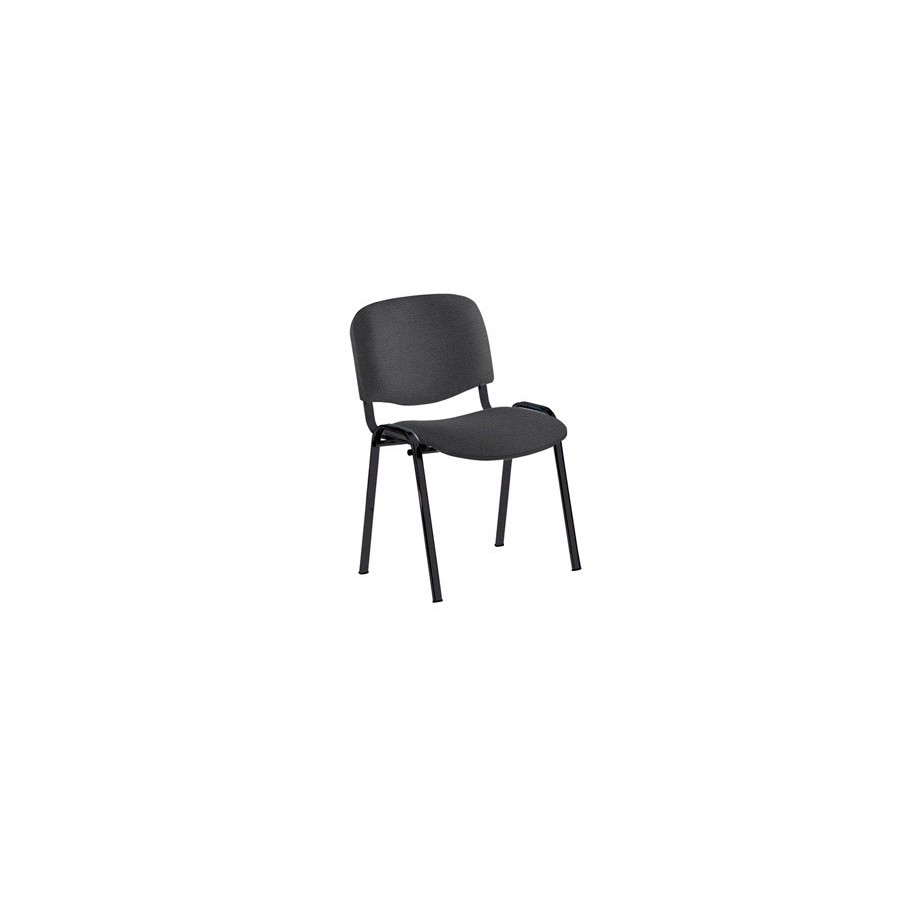 14955-SILLA CONFIDENTE ECONOMICA ESTRUCTURA DE TUBO METALICO RESPALDO Y ASIENTO TAPIZADOS COLOR NEGRO ROCADA 965/4