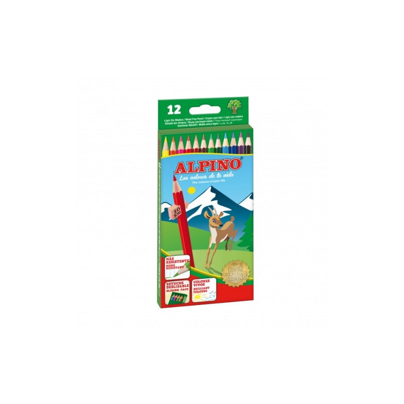 1516-ESTUCHE CARTON 12 UNIDADES LAPICES HEXAGONALES ALTA CALIDAD 3MM. COLORES SURTIDOS ALPINO AL010654 1516-ESTUCHE CARTON 12 UNIDADES LAPICES HEXAGONALES ALTA CALIDAD 3MM. COLORES SURTIDOS ALPINO AL010654
