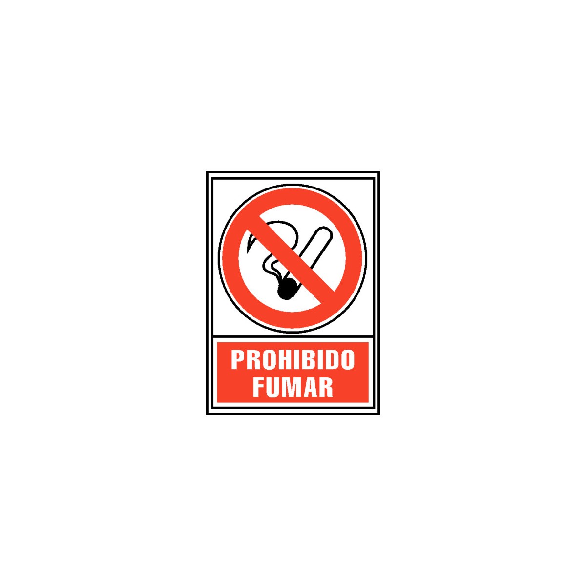 SENAL PROHIBIDO FUMAR 210X297MM PVC ROJO ARCHIVO2000 6174 02 RJ