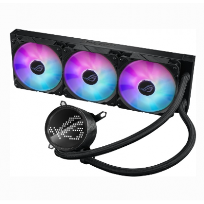 SISTEMA DE REFRIGERACION LIQUIDA ASUS PARA CPU ROG RYUO III 360 ARGB WHTOLED DE COLORAURA SYNC RGBVENTILADORES DE RADIADOR ROG 