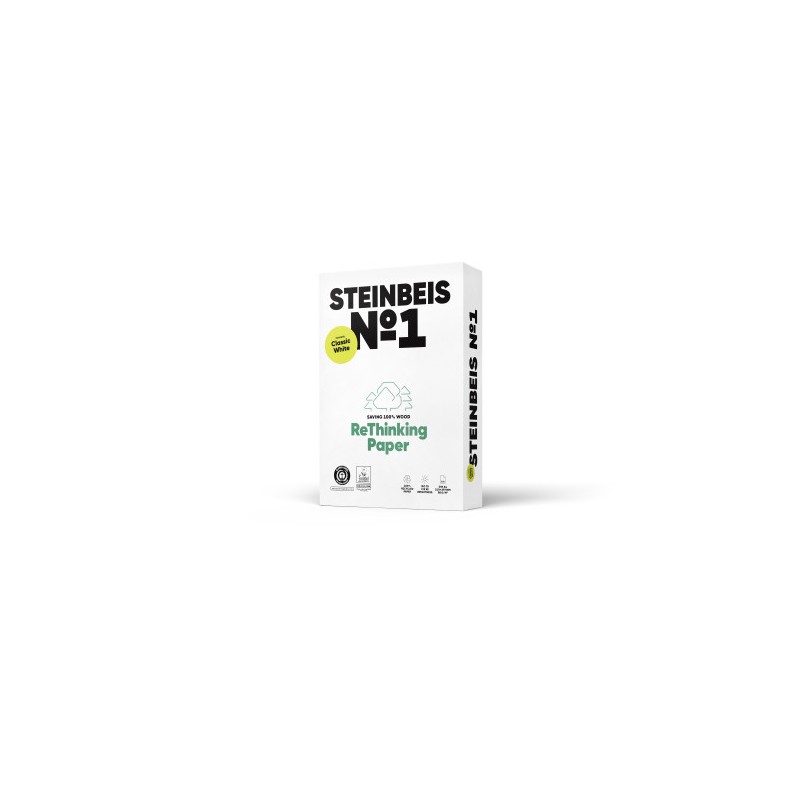 1550-PAQUETE 500H PAPEL RECICLADO 80GR A4 CLASSIC WHITE No1 ISO70 STEINBEIS 40002076 1550-PAQUETE 500H PAPEL RECICLADO 80GR A4 CLASSIC WHITE No1 ISO70 STEINBEIS 40002076