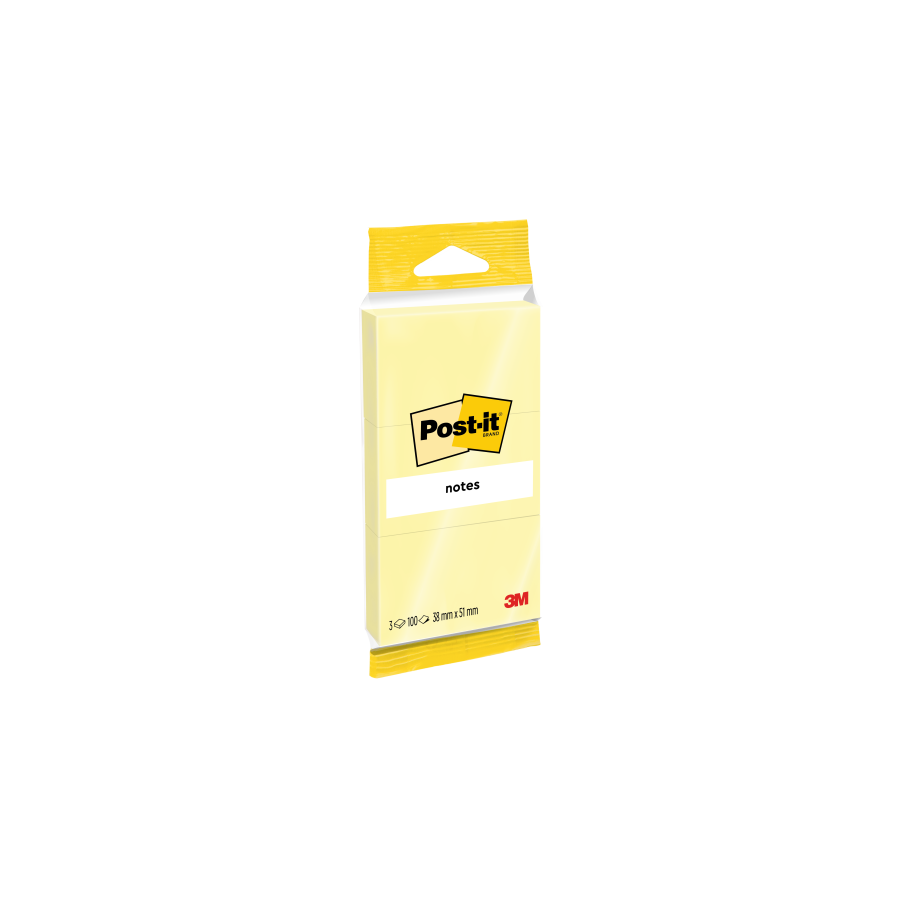 15512-PACK 3 BLOCS 100 HOJAS NOTAS ADHESIVAS 38X51MM AMARILLO 6810 POST-IT 7100172242