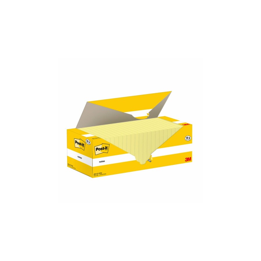 15529-PACK 18+6 BLOCS 100 HOJAS NOTAS ADHESIVAS 76X76MM CANARY YELLOW CAJA CARTON 654-CY-VP24 POST-IT 7100319213 15529-PACK 18+6 BLOCS 100 HOJAS NOTAS ADHESIVAS 76X76MM CANARY YELLOW CAJA CARTON 654-CY-VP24 POST-IT 7100319213