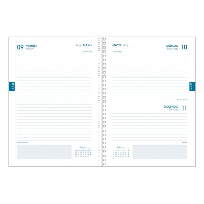 AGENDA ESCOLAR 2024 2025 TAMANO A5 TAPA CARTON FORRADO DiA PaGINA TANGRAM BASIC NEGRO DOHE 51743