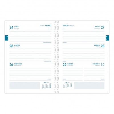 AGENDA ESCOLAR 2024 2025 TAMANO A5 TAPA POLIPROPILENO SEMANA VISTA MEMORY BASIC VERDE DOHE 51761