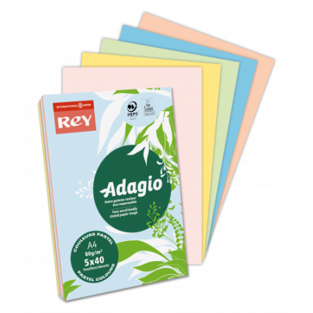 1558-PAQUETE 500H PAPEL 80GR A4 AZUL CELESTE ADAGIO 40002466