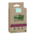 15589-PACK 4 BLOCS 45 HOJAS NOTAS RECICLADAS ADHESIVAS 102X152MM SUPER STICKY COLORES SURTIDOS CON LINEAS 4645-RSSCOL4 P