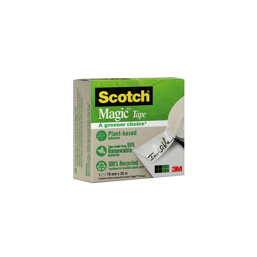 15646-ROLLO CINTA INVISIBLE 19MM X 33M MAGICDE ORIGEN VEGETAL CAJA CARTON 9-1930R SCOTH 7100044086 15646-ROLLO CINTA INVISIBLE 19MM X 33M MAGICDE ORIGEN VEGETAL CAJA CARTON 9-1930R SCOTH 7100044086