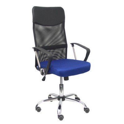 SILLA GONTAR RESPALDO MALLA NEGRO ASIENTO AZUL PIQUERAS Y CRESPO 31BM8403D229CRRP