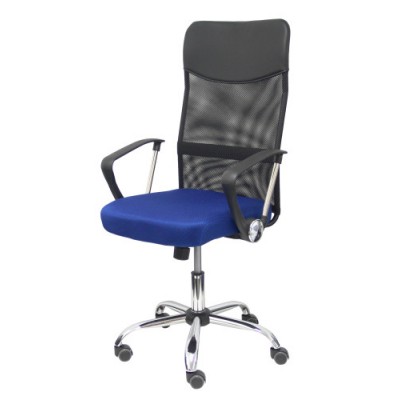 SILLA GONTAR RESPALDO MALLA NEGRO ASIENTO AZUL PIQUERAS Y CRESPO 31BM8403D229CRRP