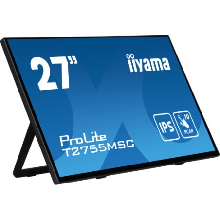 15720-MONITOR IIYAMA 27" IPS BONDED PCAP 10P TOUCH, 1920X1080, FLAT BEZEL FREE GLASS FRONT, HDMI, DISPLAYPORT, 360CD/M2,