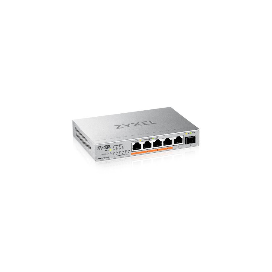 15794-Zyxel XMG-105HP No administrado 2.5G Ethernet (100/1000/2500) Energia sobre Ethernet (PoE) Plata 15794-Zyxel XMG-105HP No administrado 2.5G Ethernet (100/1000/2500) Energia sobre Ethernet (PoE) Plata