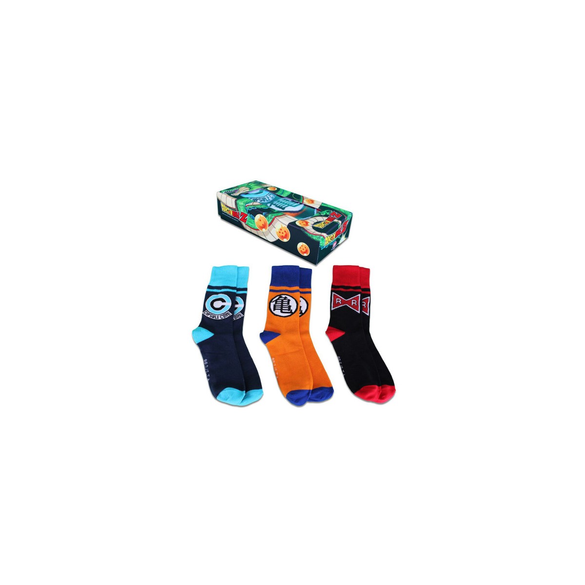 PACK DE 3 CALCETINES EN CAJA REGALO DRAGON BALL LOGOS TALLA 40 45 GEEK NA 9596