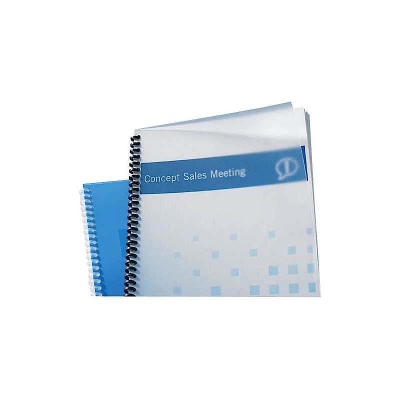1588-CAJA DE 100 CUBIERTAS POLIPROPILENO FORMATO A4 DE 300 MICRAS TRANSLUCIDO GBC IB386848
