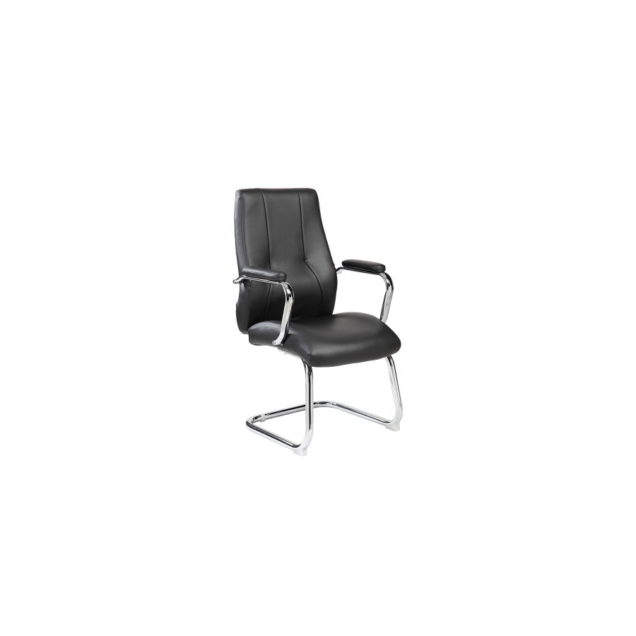 15916-SILLA CONFIDENTE IMITACION PIEL NEGRO ROCADA 985V22