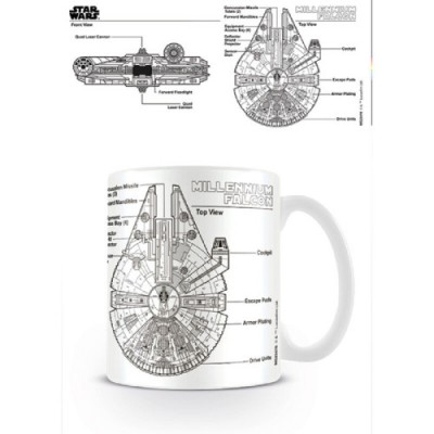 TAZA DESAYUNO STAR WARS PLANO HALCoN MILENARIO PYRAMID INTERNATIONAL MG23478