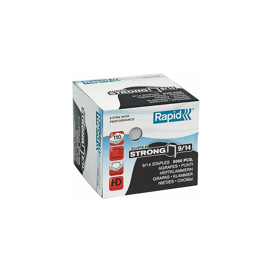 16084-CAJA 5000 GRAPAS SUPERSTRONG 9/14MM GALVANIZADAS RAPID 24871500 16084-CAJA 5000 GRAPAS SUPERSTRONG 9/14MM GALVANIZADAS RAPID 24871500