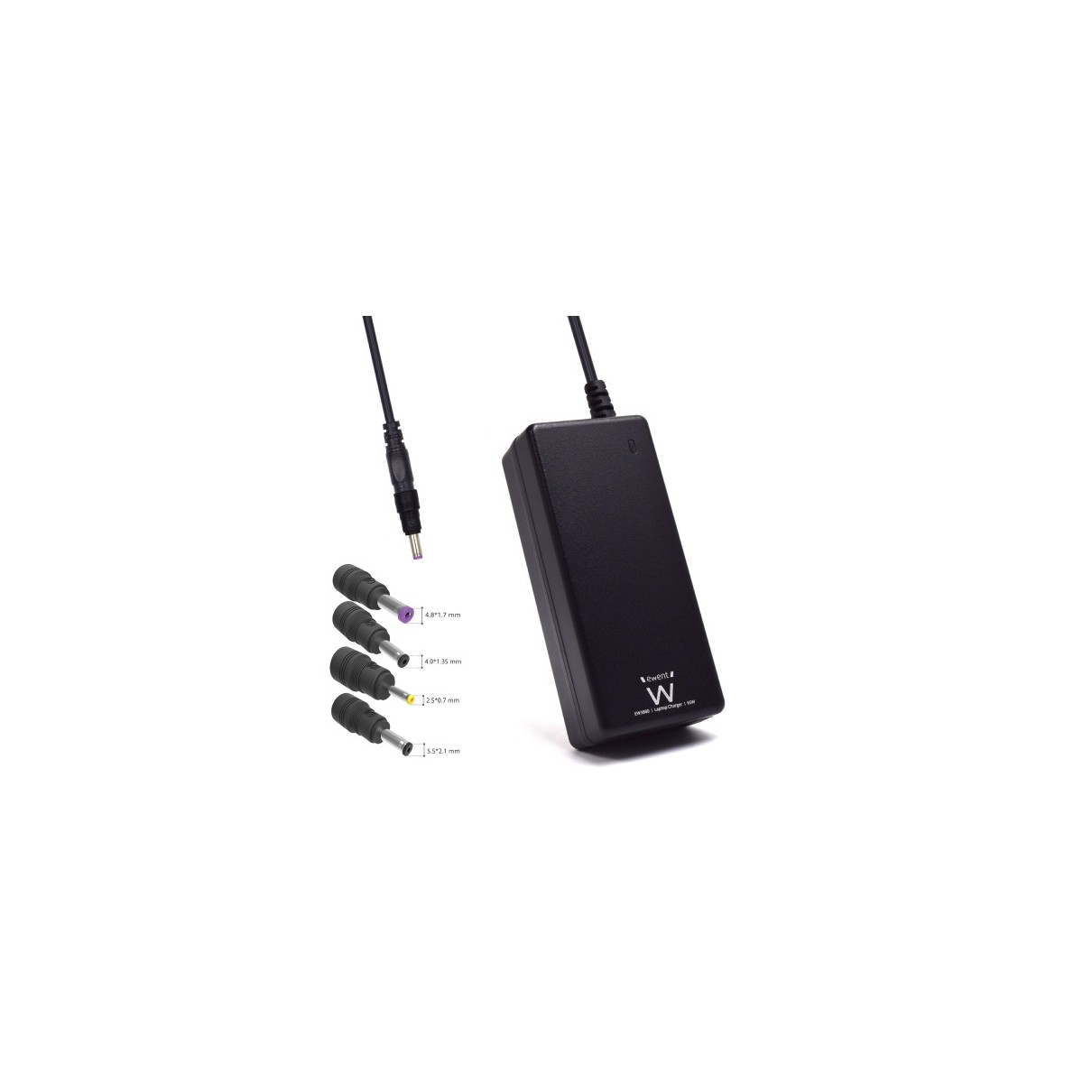 Ewent EW3899 adaptador e inversor de corriente Interior 65 W Negro