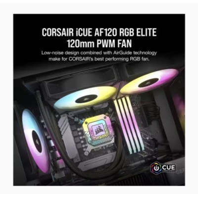 VENTILADOR CAJA CORSAIR AF ELITE SERIES AF120 RGB ELITE 120 MM FLUID DINAMIC AIRGUIDE SINGLE PACK CO 9050153 WW