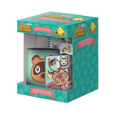 SET DE REGALO TAZA CUADERNO LLAVERO Y POSAVASOS ANIMAL CROSSING NEW HORIZON FACES PYRAMID GP85812