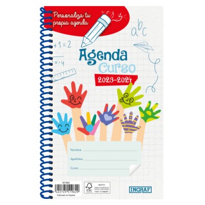 AGENDA ESCOLAR 2023 2024 PERSONALIZABLE 4º SEMANA VISTA TAPA POLIPROPILENO INGRAF 351962