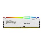 16776-MEMORIA KINGSTON 16GB 6000MT/S DDR5 CL30  FURY BEAST WHITE RGB XMP - KF560C30BWA-16