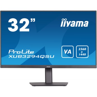 iiyama ProLite XUB3294QSU B1 pantalla para PC 80 cm 315 2560 x 1440 Pixeles Wide Quad HD LCD Negro