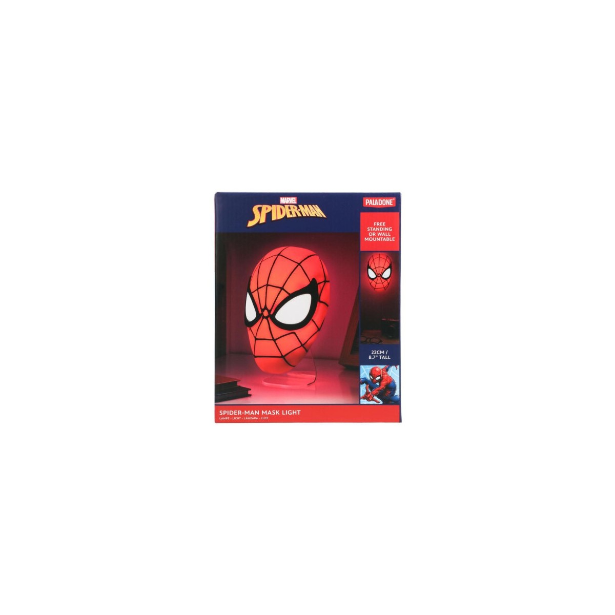 LaMPARA MaSCARA DE SPIDER MAN 22 CM PALADONE PP11357SPM